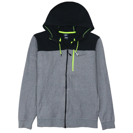 Mens UK Size L Nike Grey Full Zip Hoodie