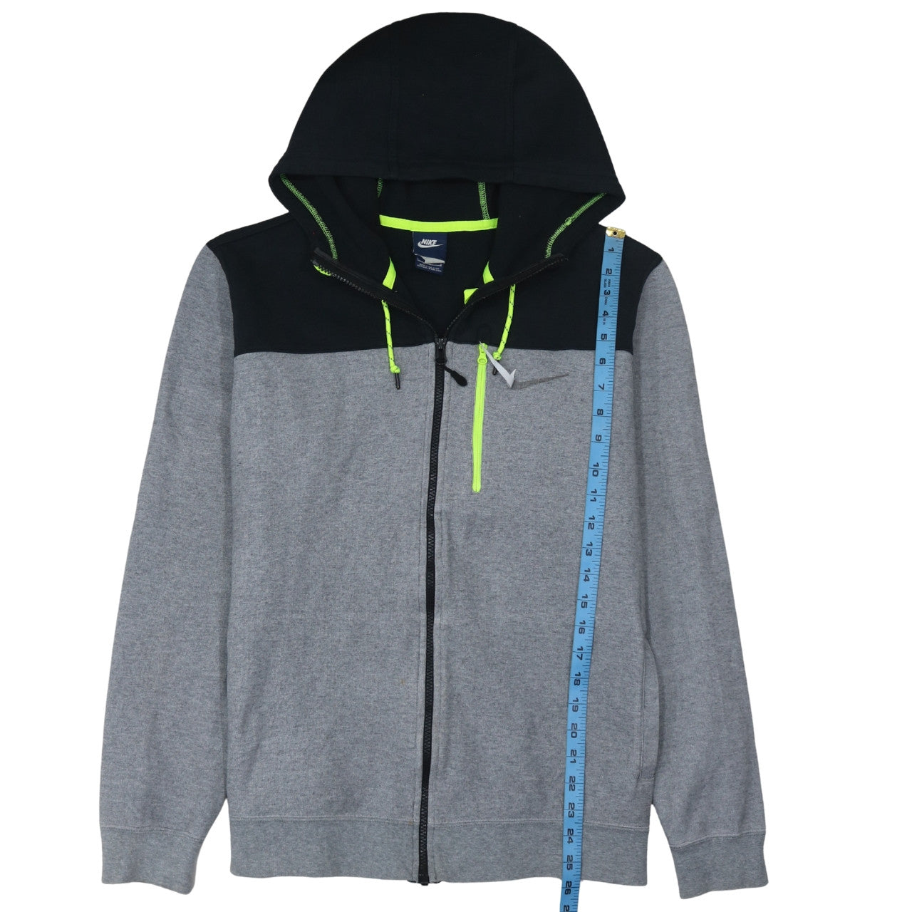 Mens UK Size L Nike Grey Full Zip Hoodie
