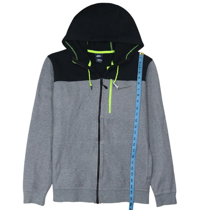 Mens UK Size L Nike Grey Full Zip Hoodie