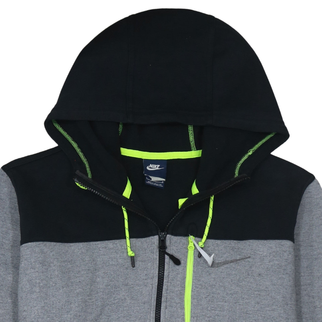 Mens UK Size L Nike Grey Full Zip Hoodie