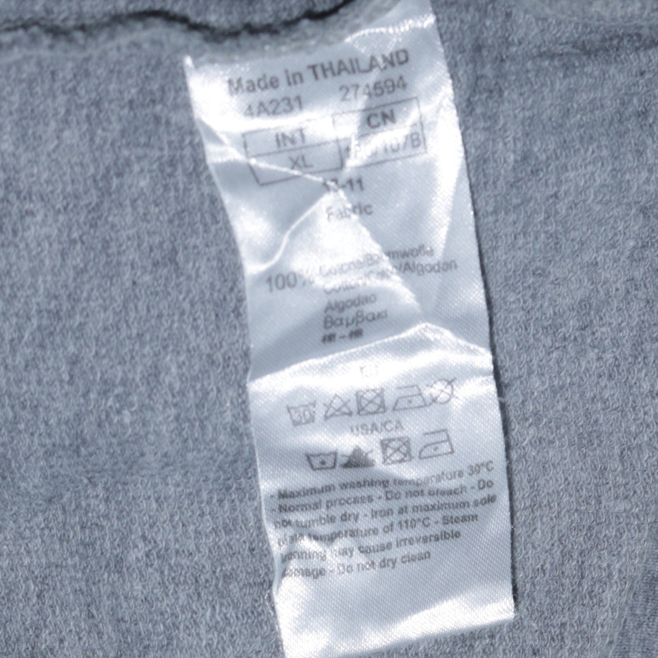 Mens UK Size XL Emporio Armani Grey Pullover Sweatshirt