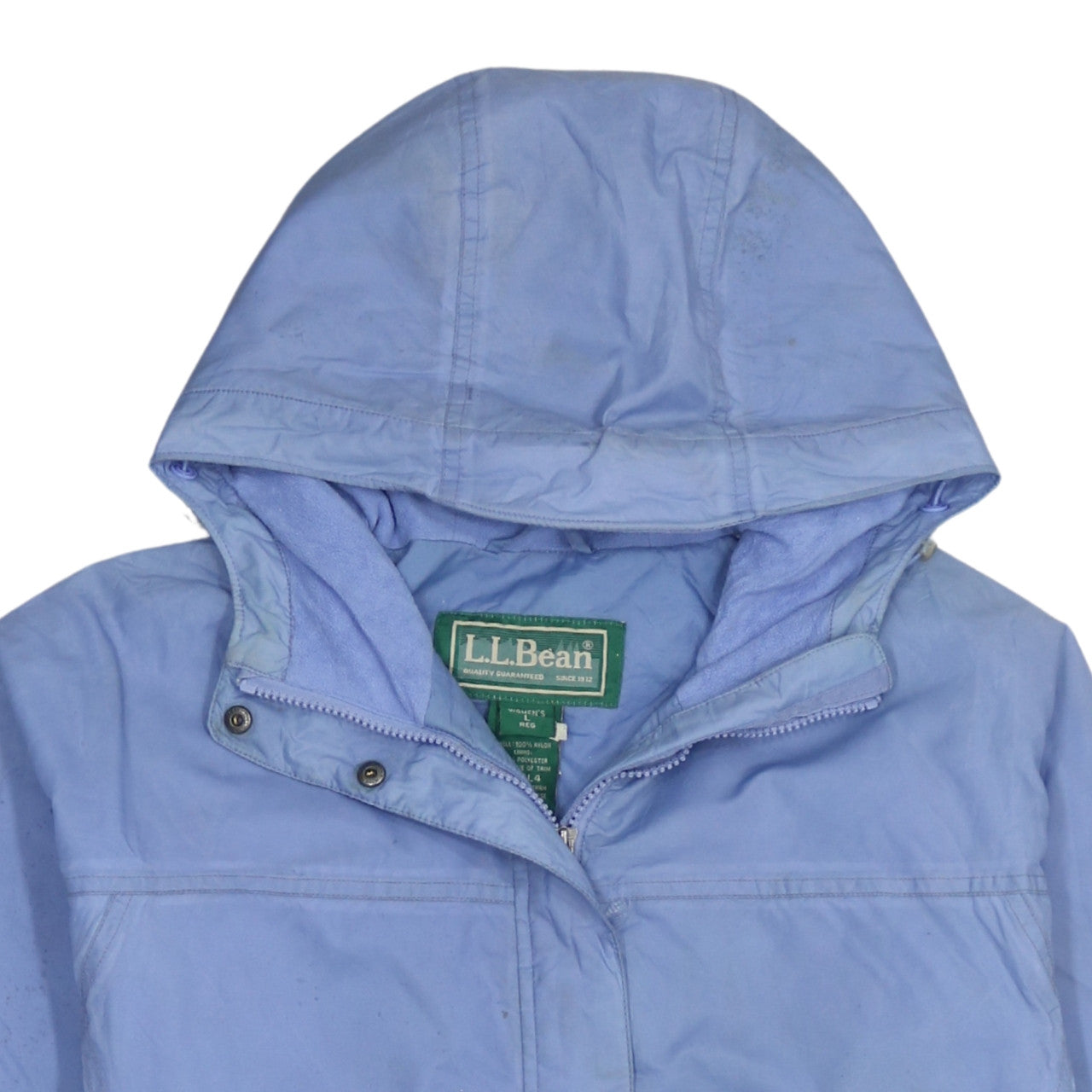 Womens UK Size L L.L. Bean Blue Rain Coat