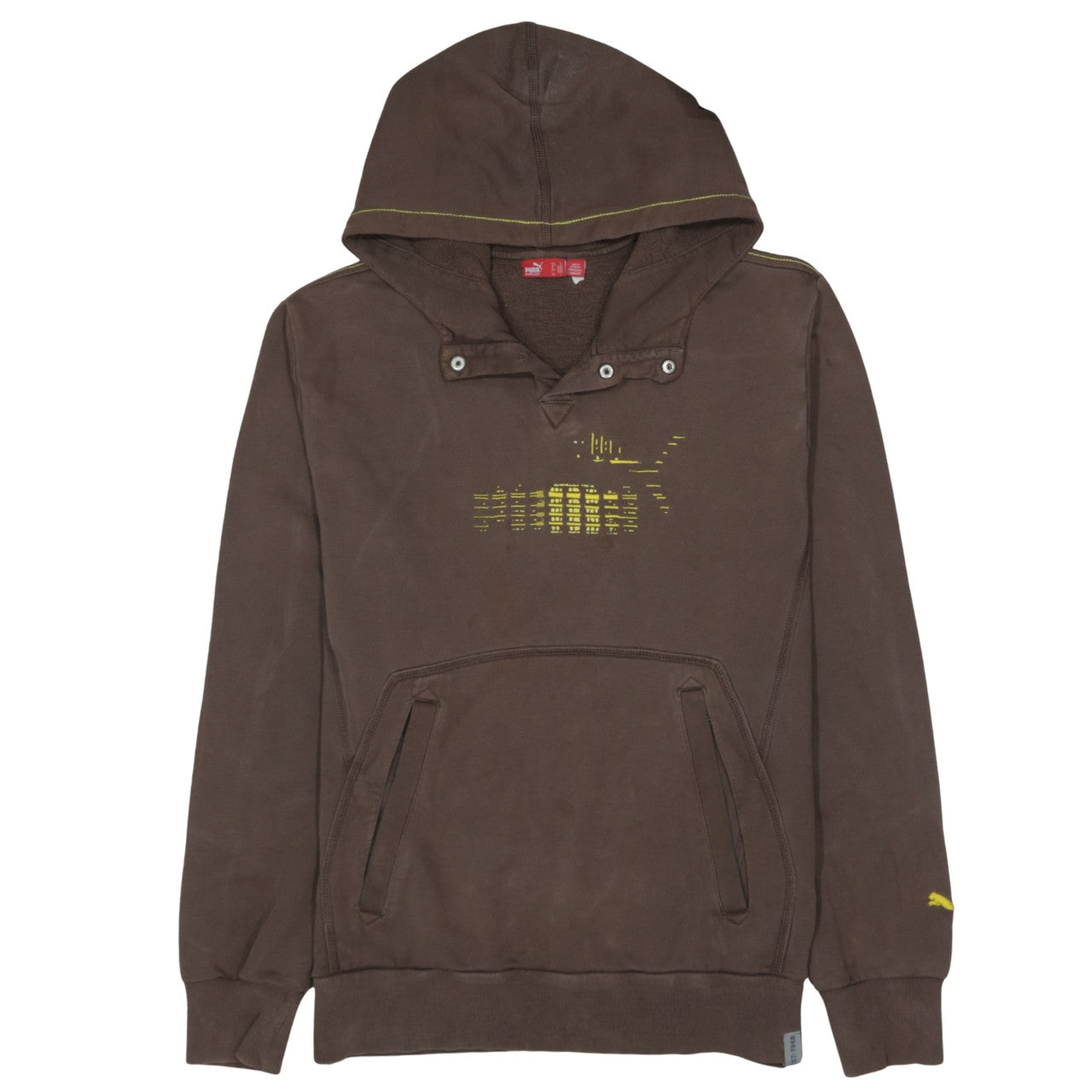 Mens UK Size L PUMA Brown Pullover Hoodie