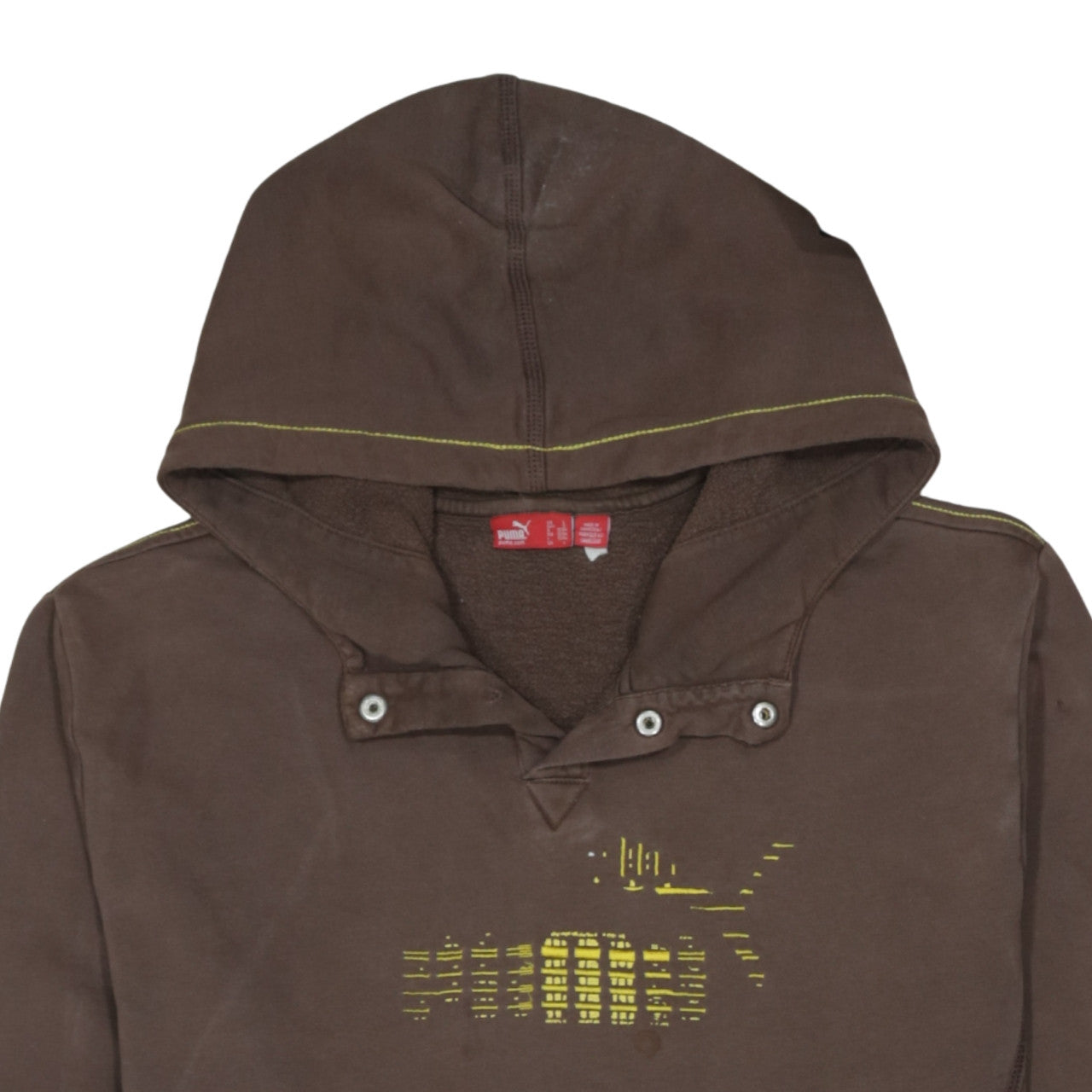 Mens UK Size L PUMA Brown Pullover Hoodie