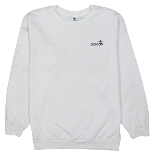 Womens UK Size 14 adidas White Pullover Sweatshirt