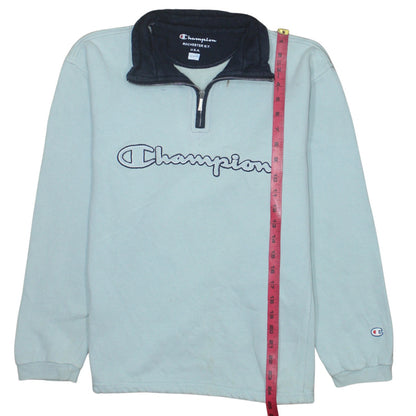 Champion Boys Blue 1/4 Zip Logo Fleece Sweatshirt 13-14 Years