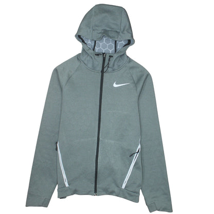 Mens UK Size S Nike Green Full Zip Hoodie