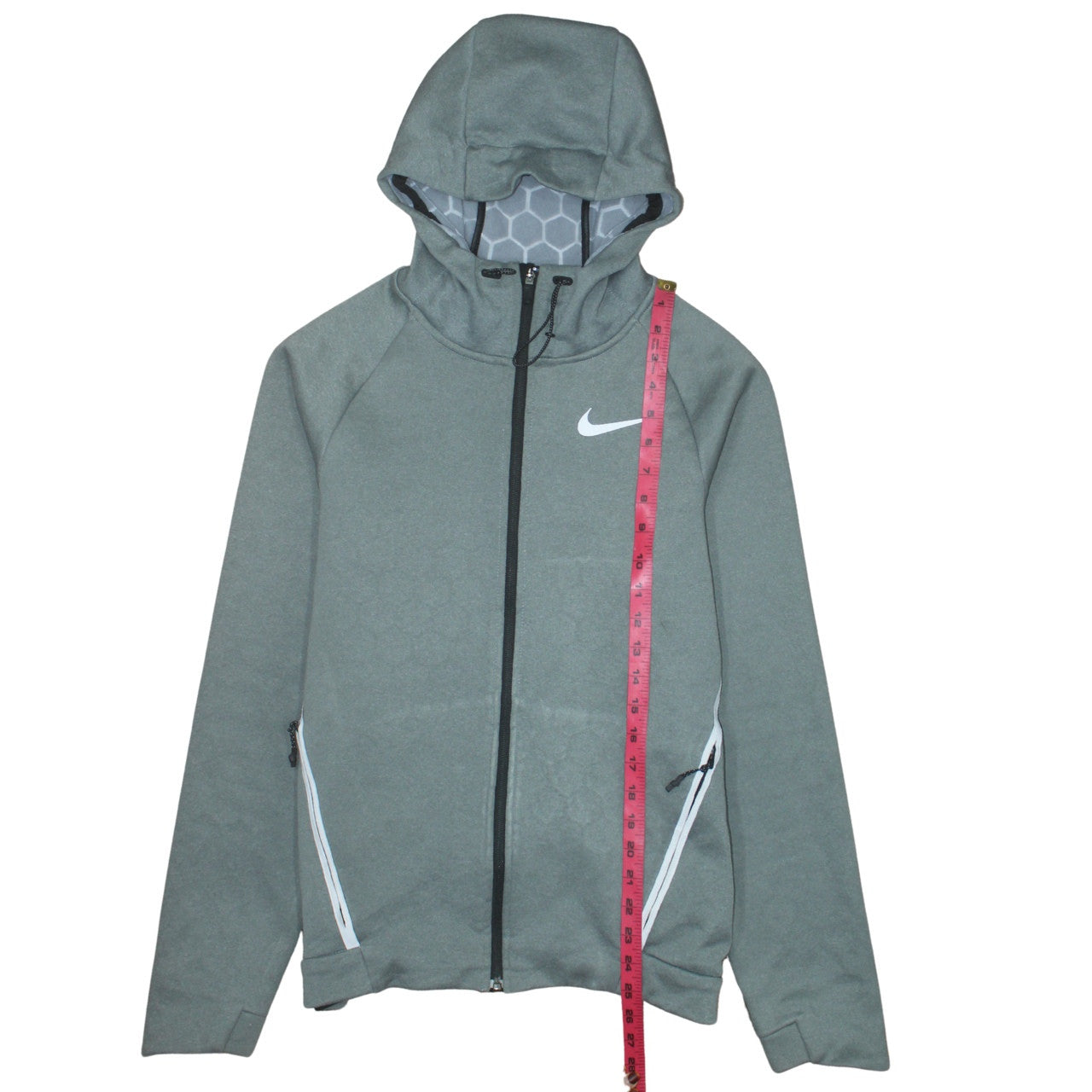 Mens UK Size S Nike Green Full Zip Hoodie