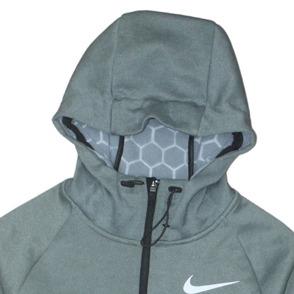 Mens UK Size S Nike Green Full Zip Hoodie