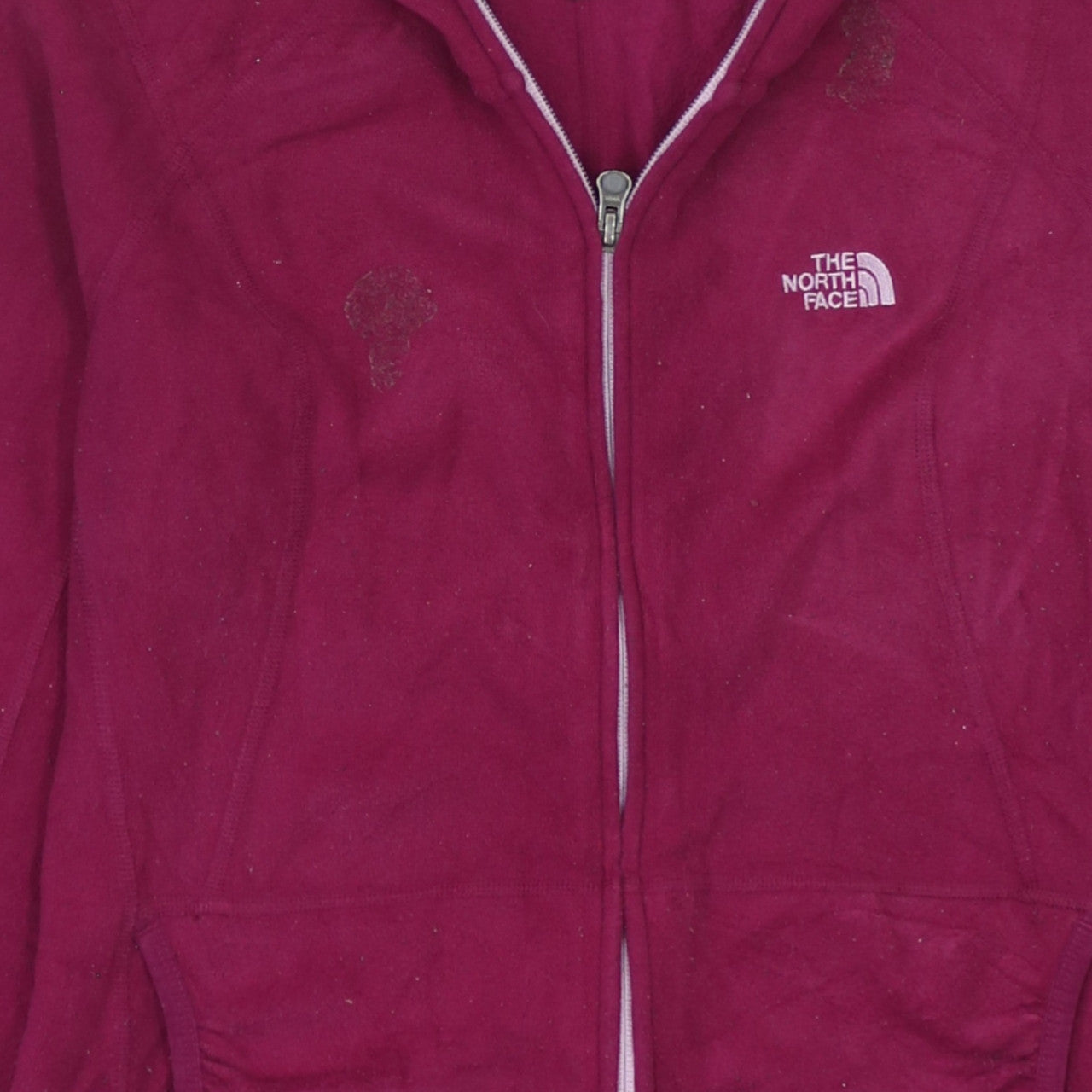 Womens UK Size M The North Face Pink Full Zip Hoodie