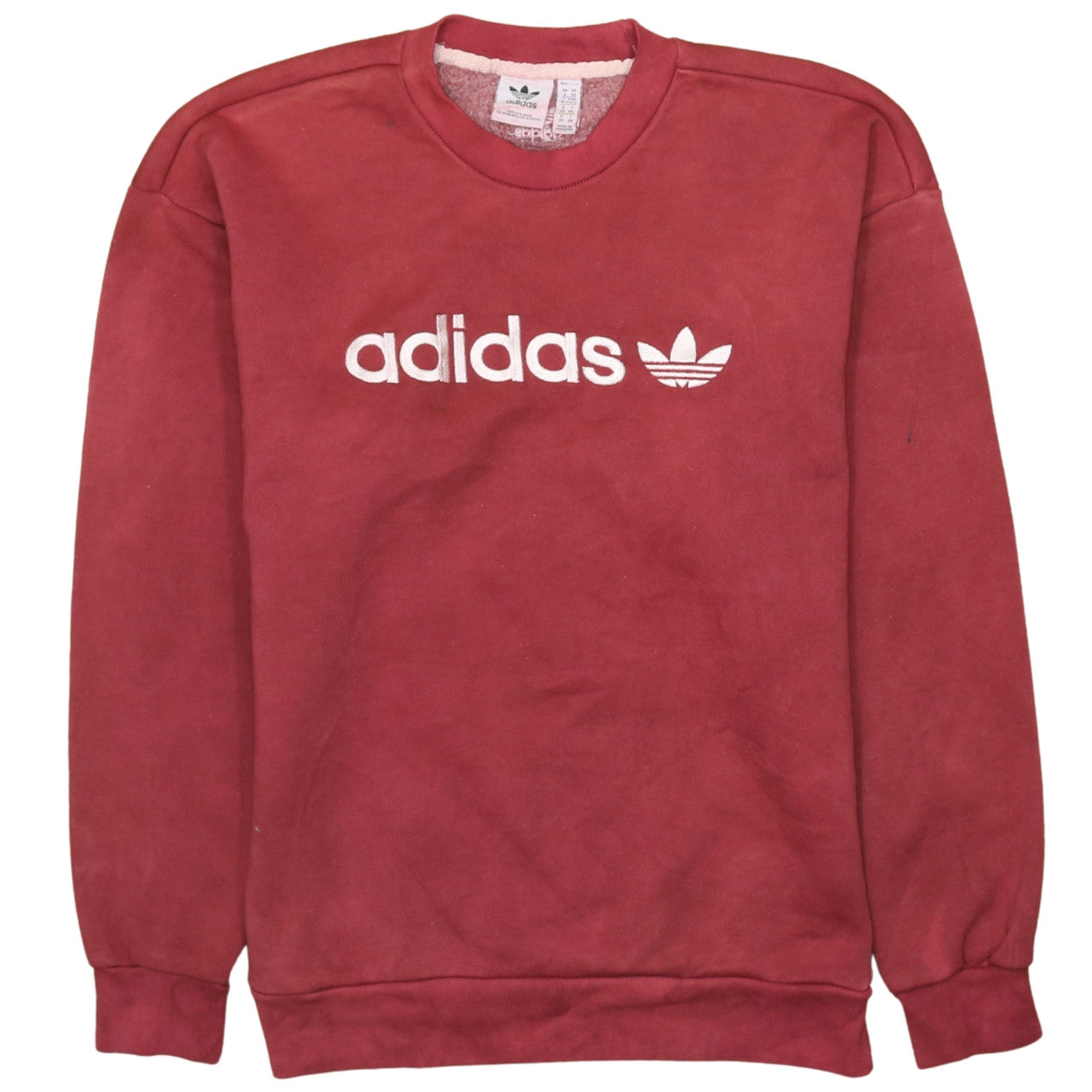 Womens UK Size XS adidas Red Pullover Sweatshirt