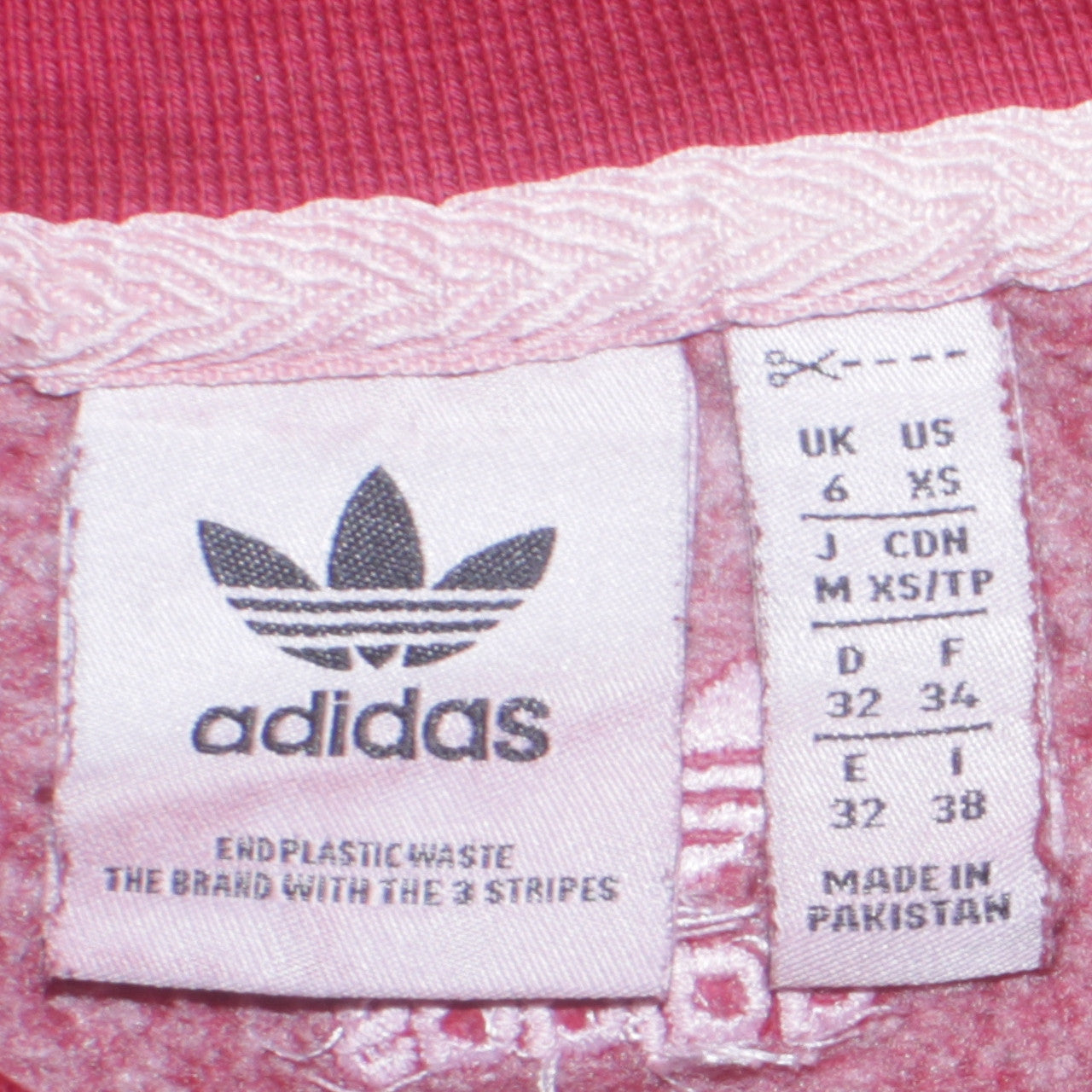 Womens UK Size XS adidas Red Pullover Sweatshirt