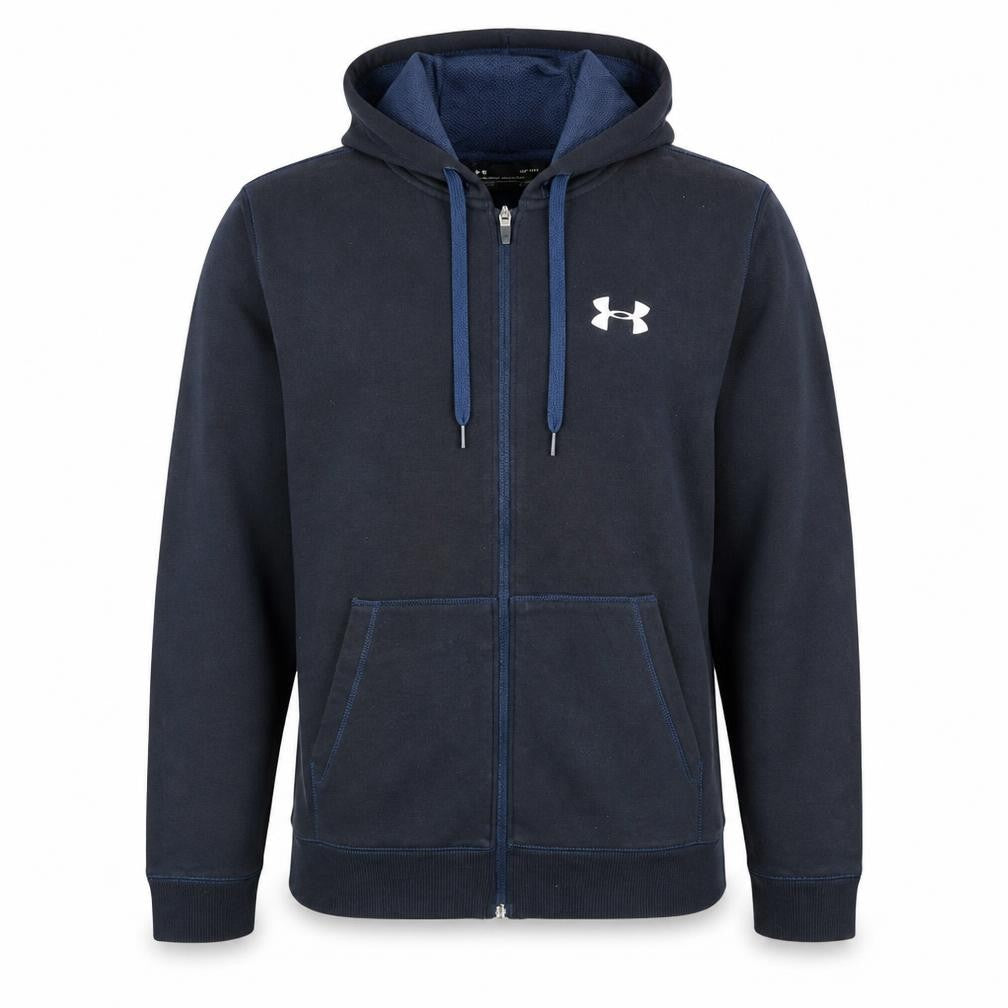Mens UK Size L Under armour Blue Full Zip Hoodie