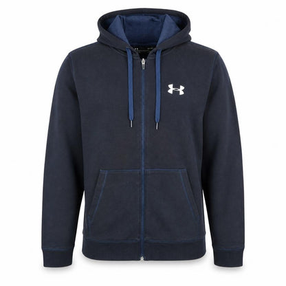 Mens UK Size L Under armour Blue Full Zip Hoodie
