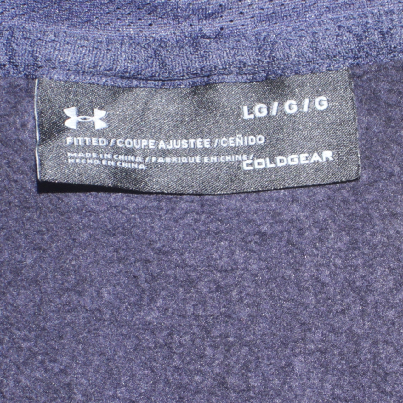 Mens UK Size L Under armour Blue Full Zip Hoodie