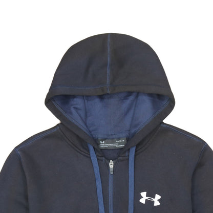 Mens UK Size L Under armour Blue Full Zip Hoodie