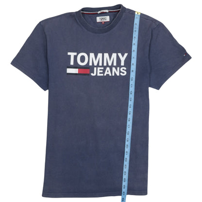 Tommy Jeans Men's Blue Regular Fit Logo Cotton T-Shirt Size M