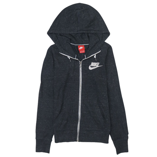 Womens UK Size S Nike Black Full Zip Hoodie