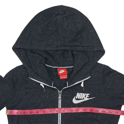 Womens UK Size S Nike Black Full Zip Hoodie