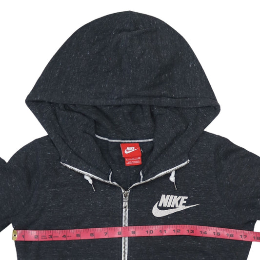 Womens UK Size S Nike Black Full Zip Hoodie