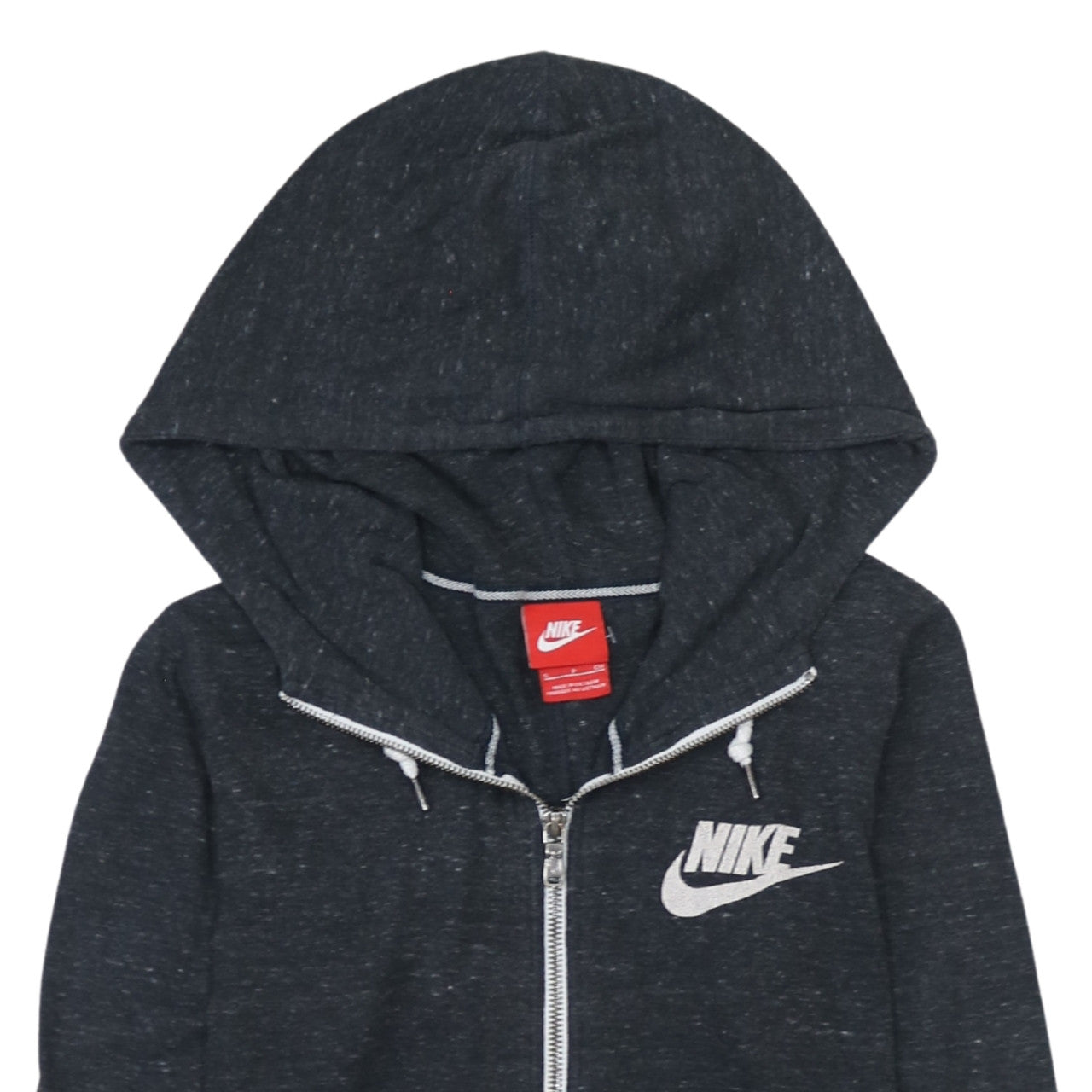 Womens UK Size S Nike Black Full Zip Hoodie