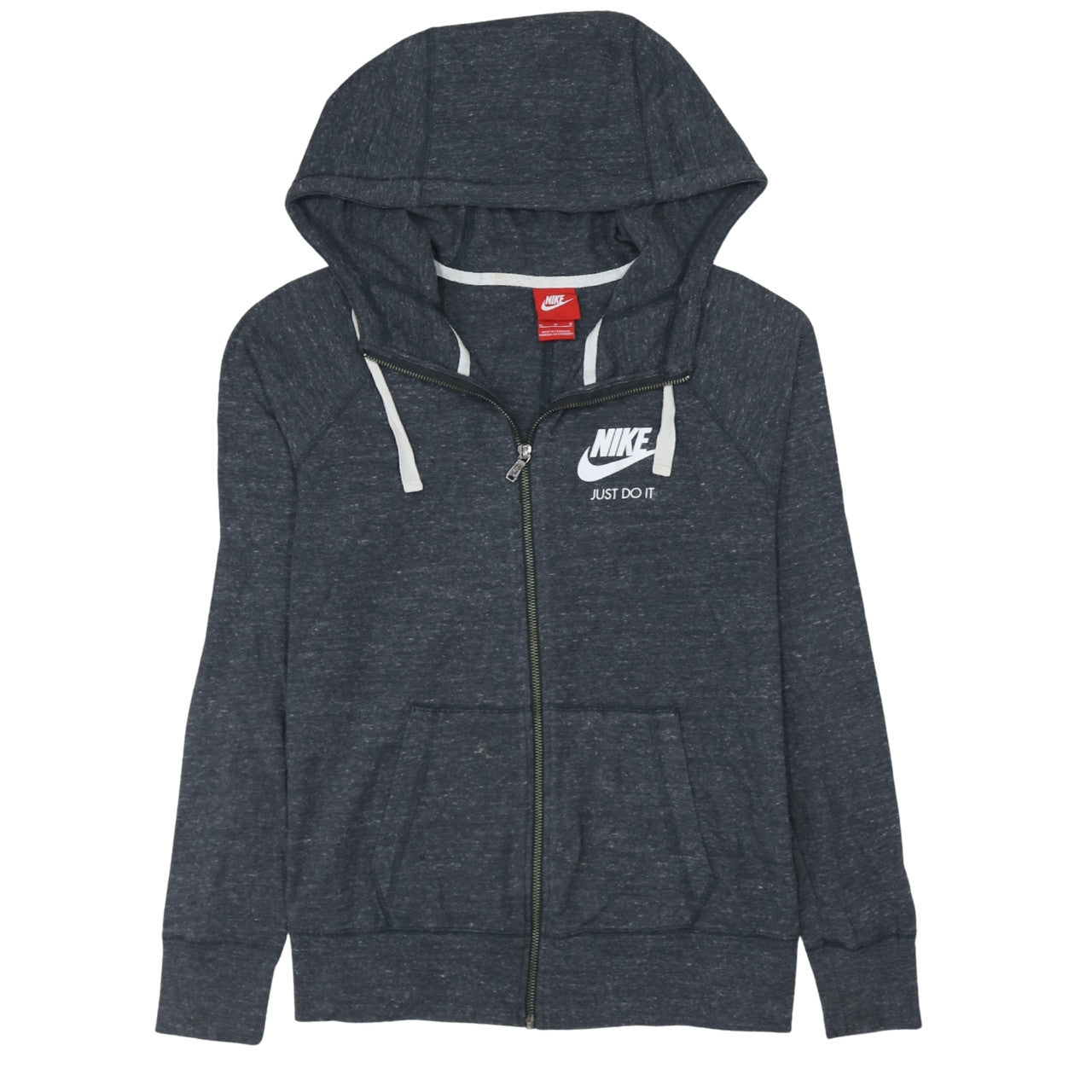Womens UK Size M Nike Grey Full Zip Hoodie