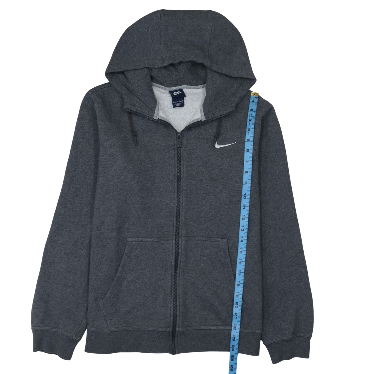 Mens UK Size M Nike Grey Full Zip Hoodie