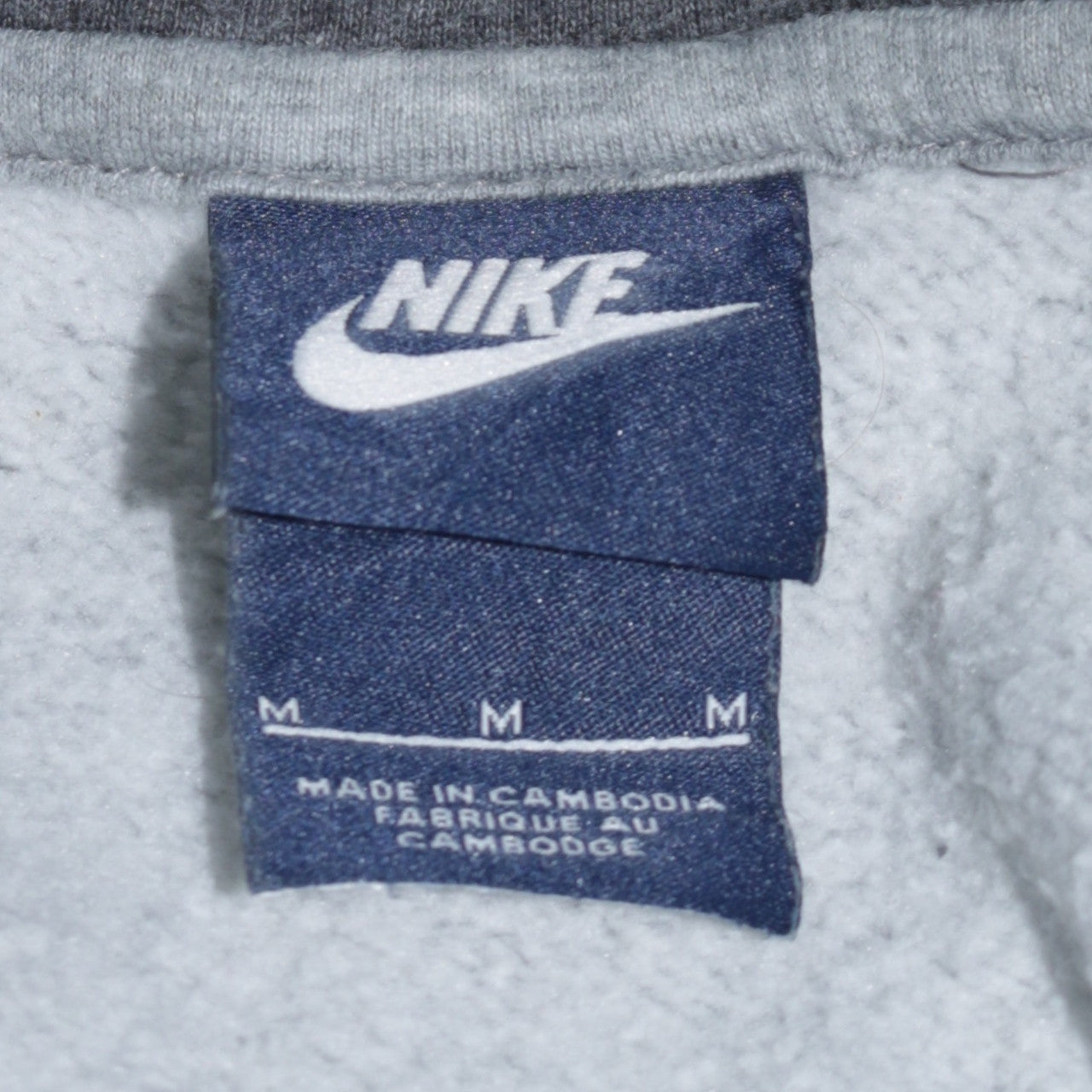 Mens UK Size M Nike Grey Full Zip Hoodie