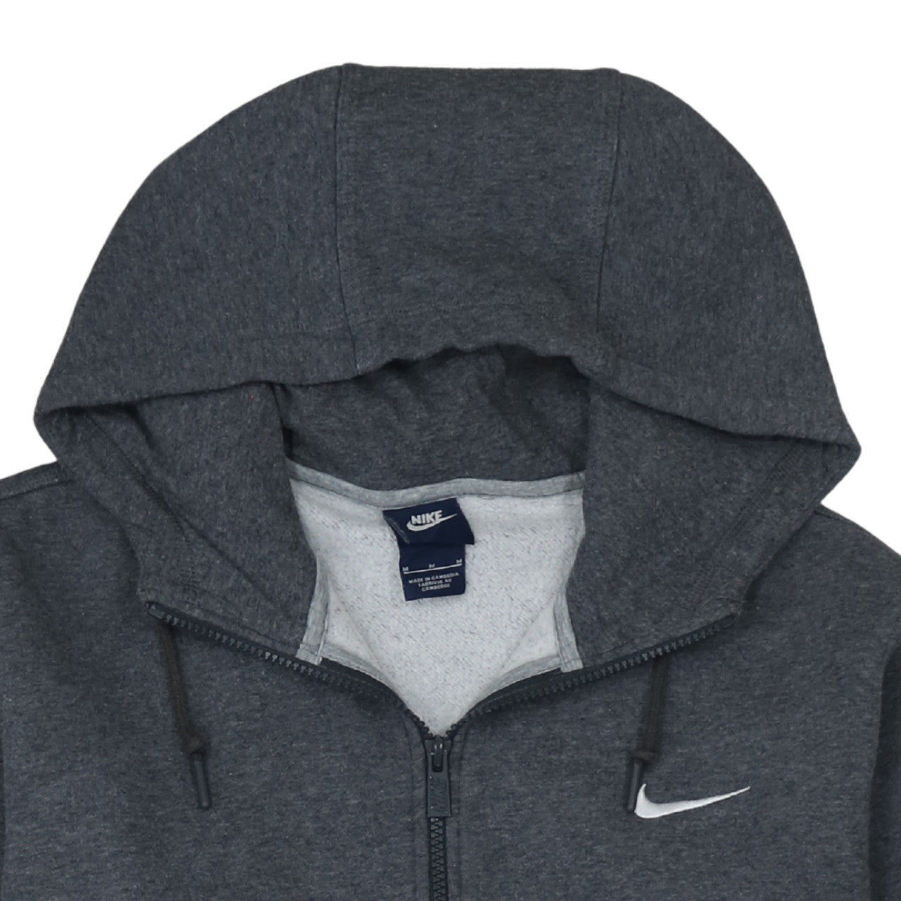 Mens UK Size M Nike Grey Full Zip Hoodie