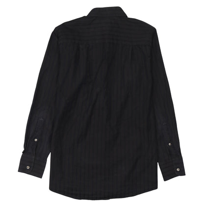 Calvin Klein Men's Black Slim Fit Long Sleeve Striped Button-Up Shirt Size S