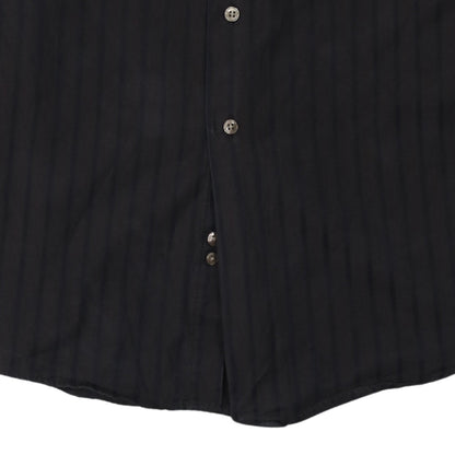 Calvin Klein Men's Black Slim Fit Long Sleeve Striped Button-Up Shirt Size S