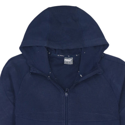 Mens UK Size M PUMA Blue Full Zip Hoodie