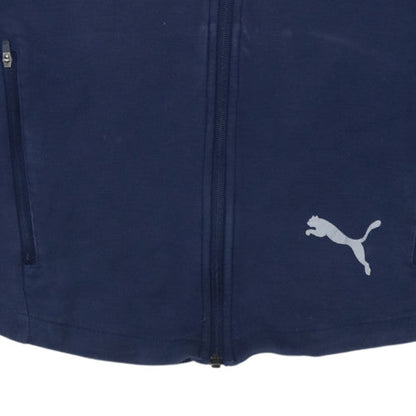 Mens UK Size M PUMA Blue Full Zip Hoodie