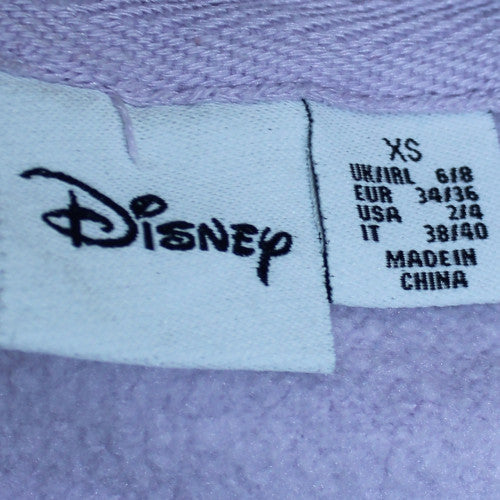 Womens UK Size XS Disney Purple Pullover Sweatshirt