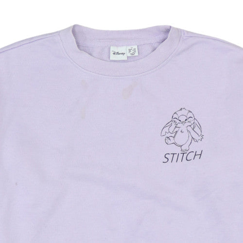Womens UK Size XS Disney Purple Pullover Sweatshirt