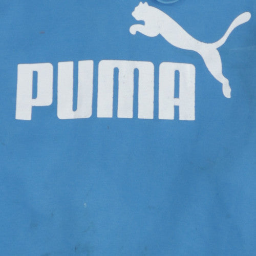 Mens UK Size XL PUMA Blue Pullover Hoodie