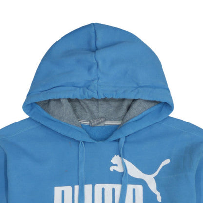 Mens UK Size XL PUMA Blue Pullover Hoodie