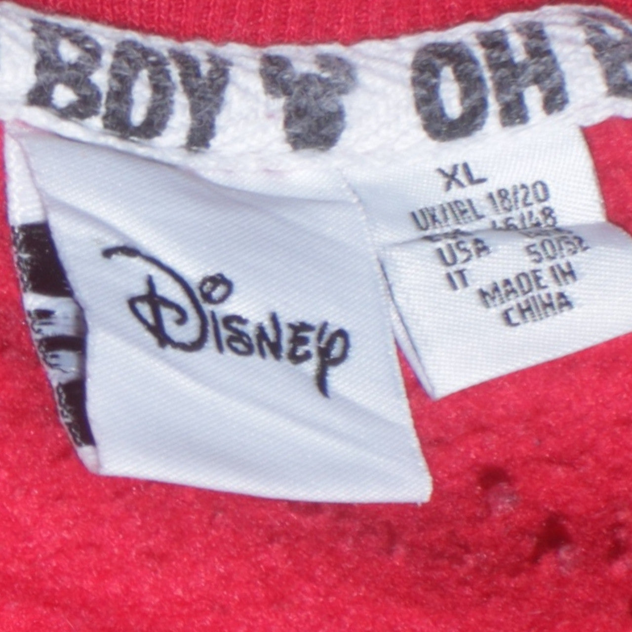 Womens UK Size XL Disney Red Pullover Sweatshirt