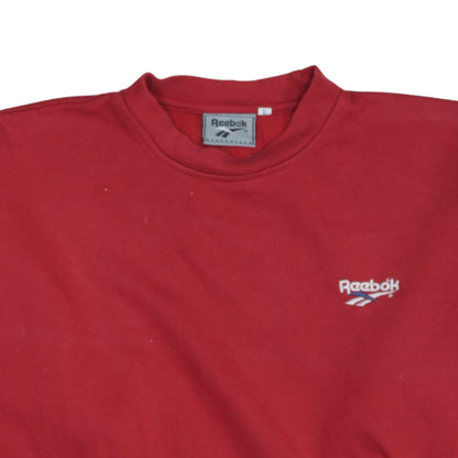 Mens UK Size L Reebok Red Pullover Sweatshirt