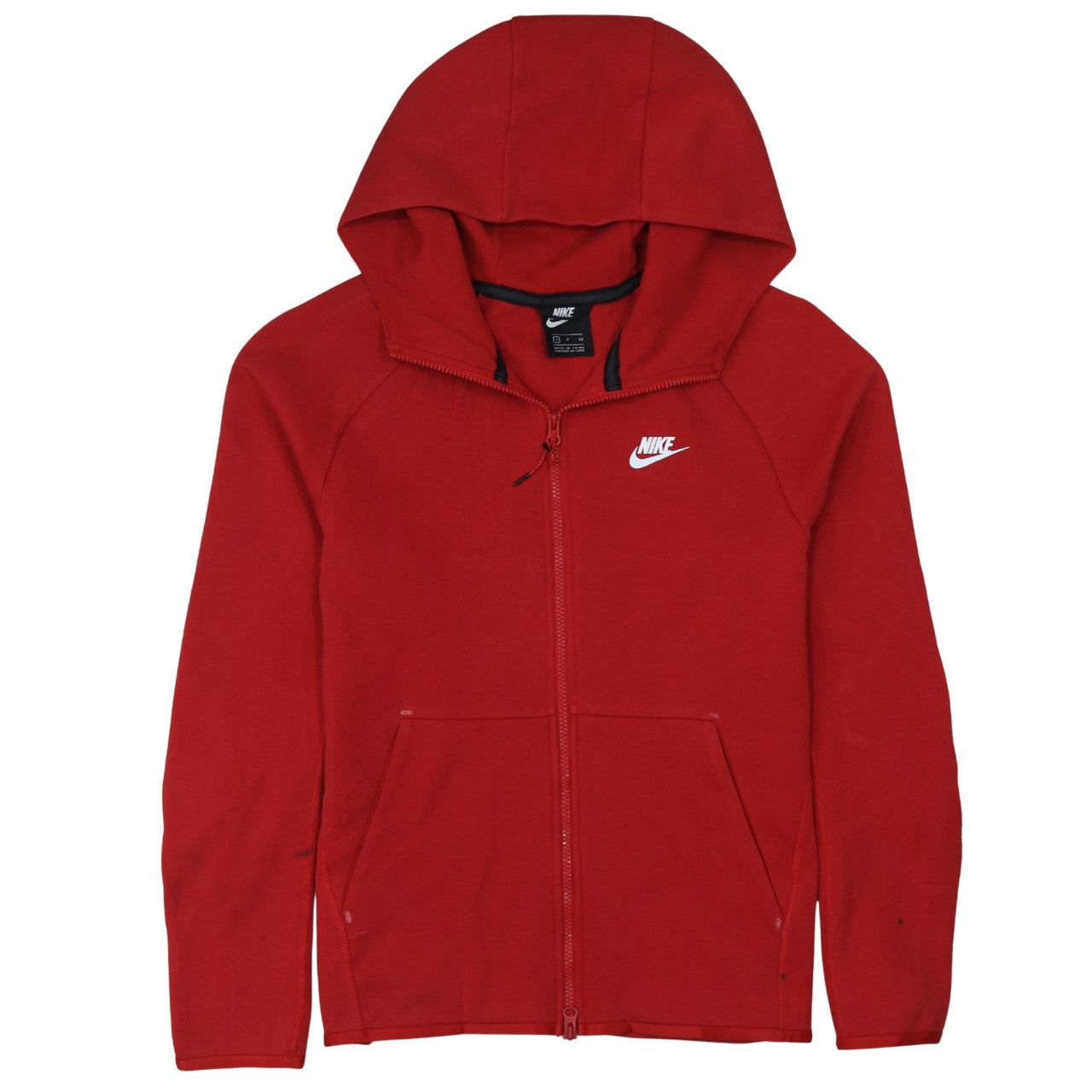 Mens UK Size S Nike Red Full Zip Hoodie