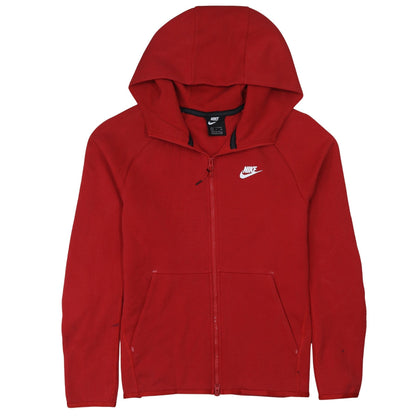 Mens UK Size S Nike Red Full Zip Hoodie