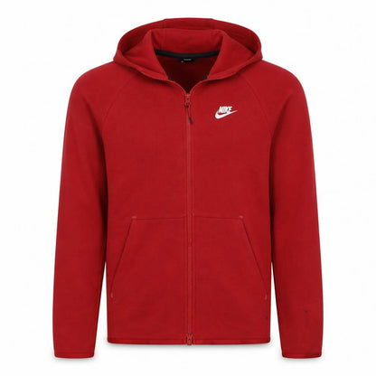 Mens UK Size S Nike Red Full Zip Hoodie