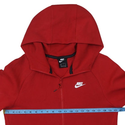 Mens UK Size S Nike Red Full Zip Hoodie