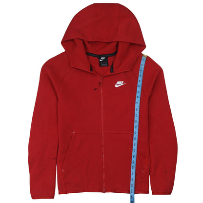 Mens UK Size S Nike Red Full Zip Hoodie