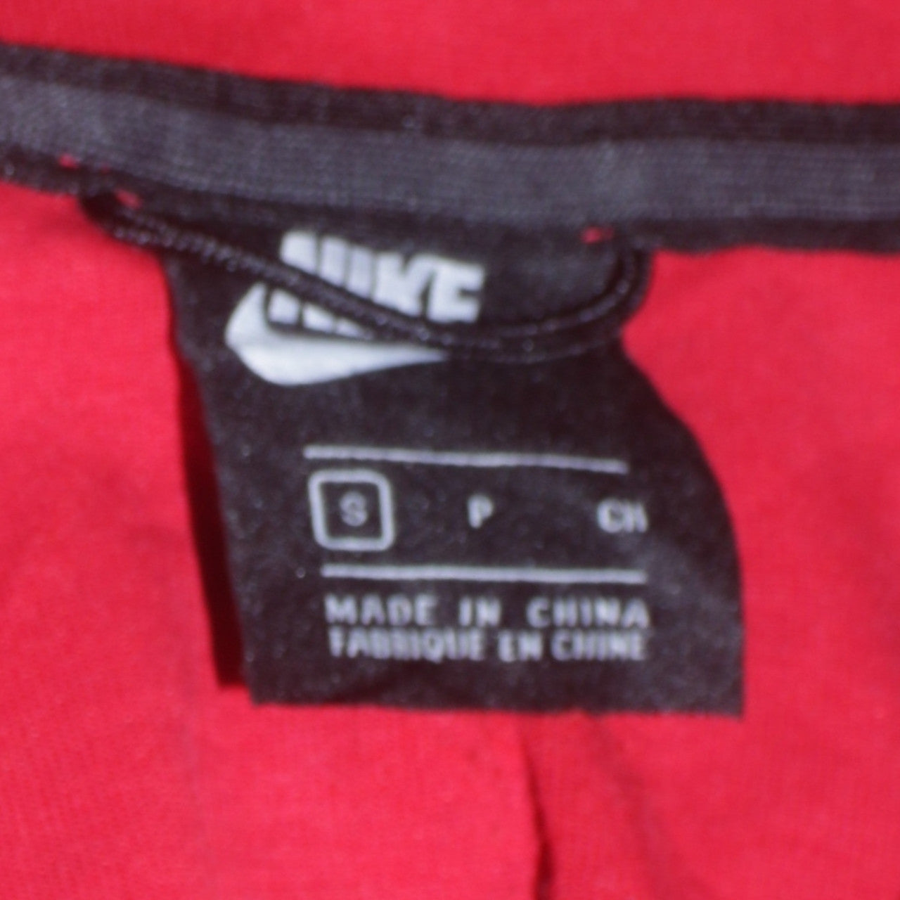 Mens UK Size S Nike Red Full Zip Hoodie