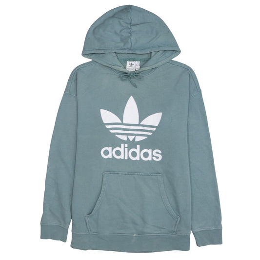 Womens UK Size 16 adidas Green Pullover Hoodie