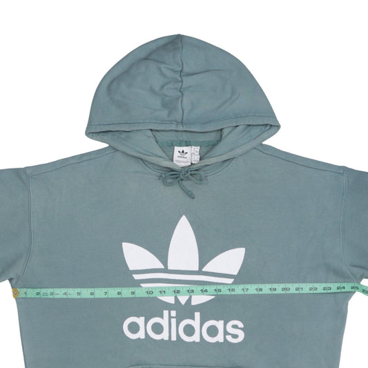 Womens UK Size 16 adidas Green Pullover Hoodie