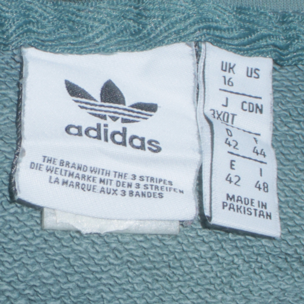 Womens UK Size 16 adidas Green Pullover Hoodie