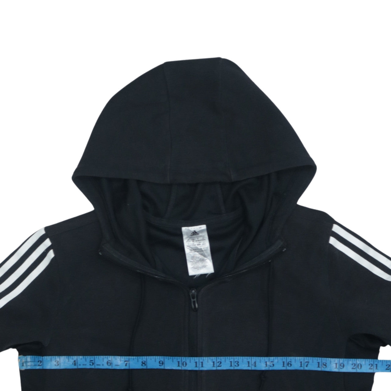 Womens UK Size M adidas Black Full Zip Hoodie