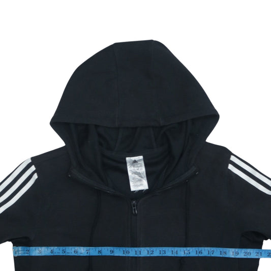 Womens UK Size M adidas Black Full Zip Hoodie